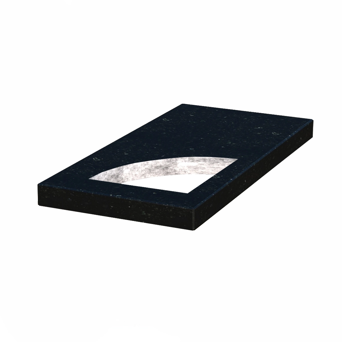 Основное Надгробная плита на могилу 1000x500x50 из гранита плита Уголок с полированными фасками с полированными торцами Коростышевского карьера правые pl-kor-pf-pt-100-50-05-KUT-r