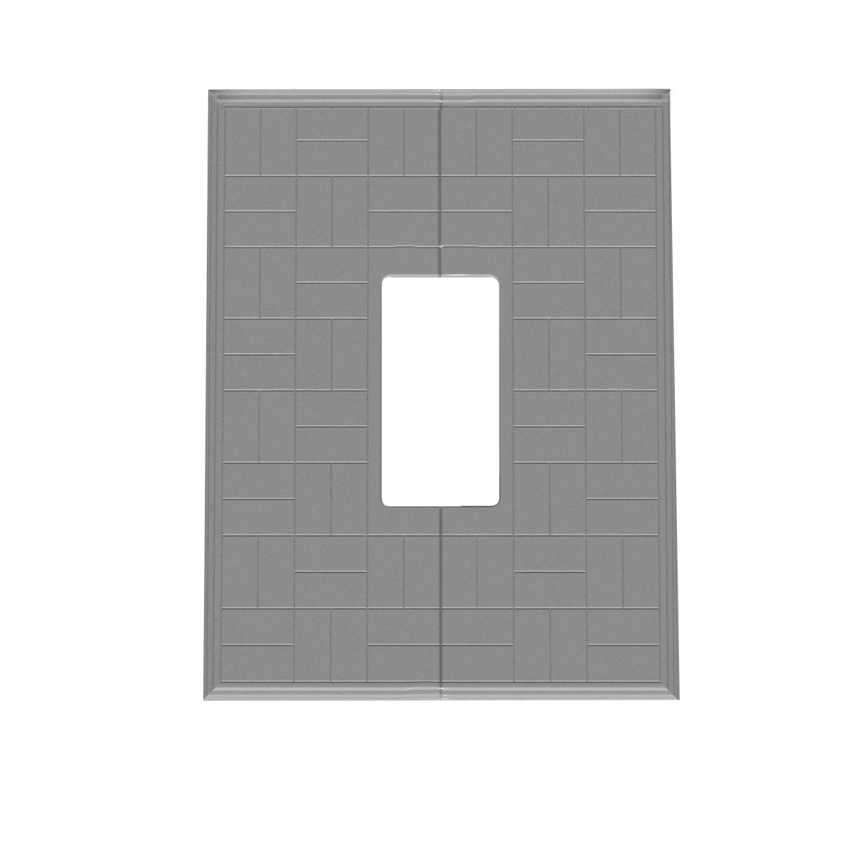 Основне Протисадочна плита під пам'ятник з отвором для квітника 1600x1240x50 одинарна серія Цегла pbd-Cegla-160-124-05