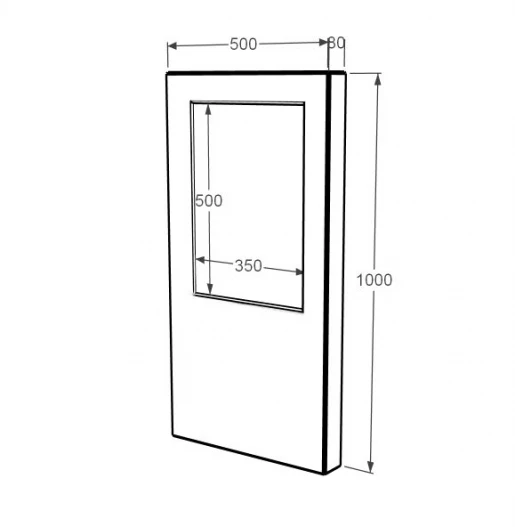 Размеры Стела памятника на могилу из мрамора 1000x500x80 вертикальная с полированными фасками из мрамора Волокас st-vol-pf-100-50-08-001