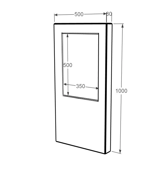 Размеры Стела памятника на могилу из мрамора 1000x500x80 вертикальная с полированными фасками из мрамора Волокас st-vol-pf-100-50-08-001