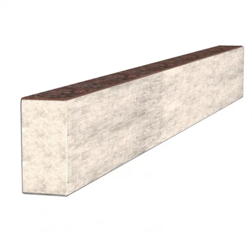 З інших боків Брус для квітника та гробниці коричневого кольору 1000x100x50 бічний з полірованими фасками з Токівського граніту br-tok-pf-100-10-05