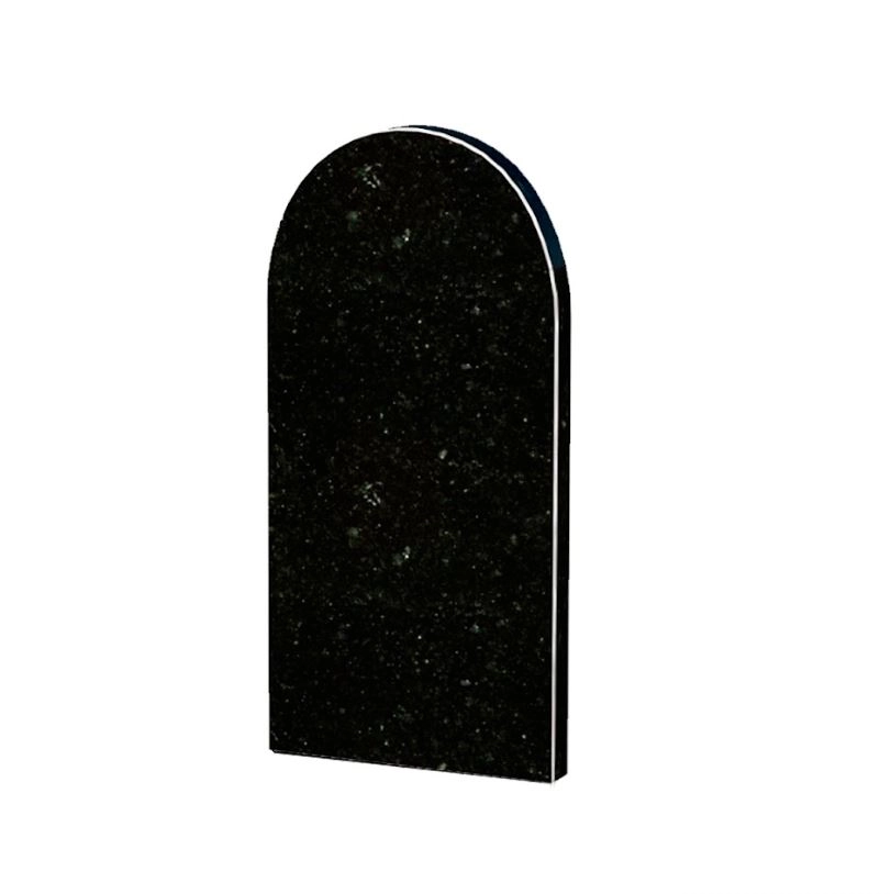 Основне Стела пам'ятника напівкругла 800x400x50 із граніту вертикальна з неполірованими фасками Коростишівського кар'єру st-kor-npf-80-40-05-006