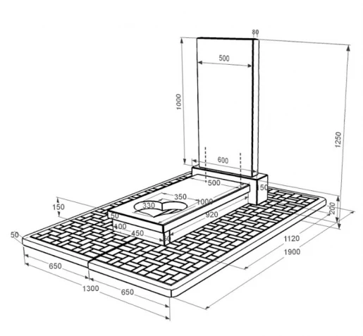 Размеры Гранитное каменное надгробие женское одинарное из черного гранита Коростышев с сердцем резная работа к11-kor-npf-100-50-08-001-pbd2