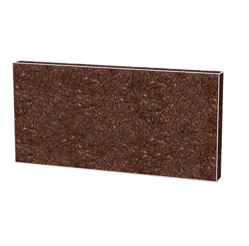 Основное Стела памятника коричневая 500x1000x80 горизонтальная с неполированными фасками из Токовского гранита st-tok-npf-50-100-08-001