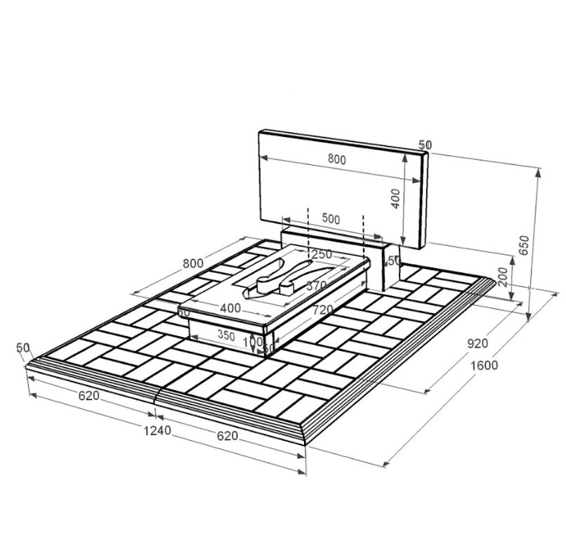Размеры Гранитный памятник отцу одинарный из черного гранита Коростышев с Трезубом вырезанным к8-kor-npf-40-80-05-001-pbd1