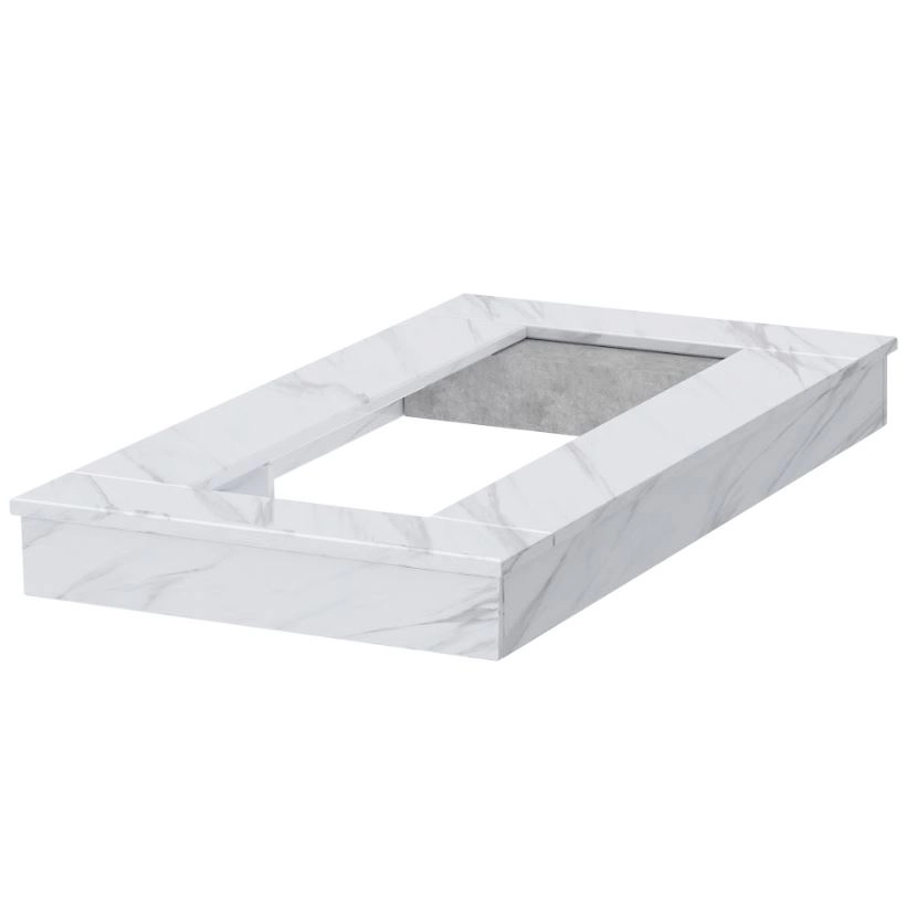 Основне Цоколь на кладовище прямокутний з білого мармуру Волокас ck-vol-pf-143-80-14