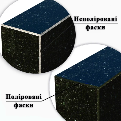 Деталі Стела пам'ятника на могилу дугоподібна 1000x500x80 з граніту вертикальна із неполірованими фасками Букинського кар'єру st-buk-npf-100-50-08-009