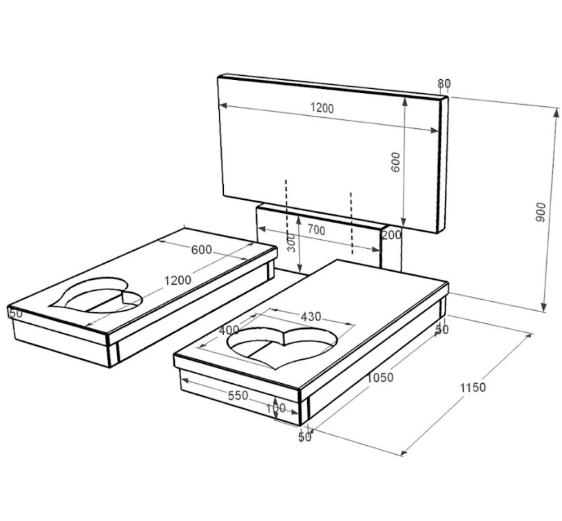 Розміри Гранітний пам'ятник горизонтальний подвійний із чорного граніту Коростишів з серцем різьблена робота к20-kor-pf-60-120-08-001