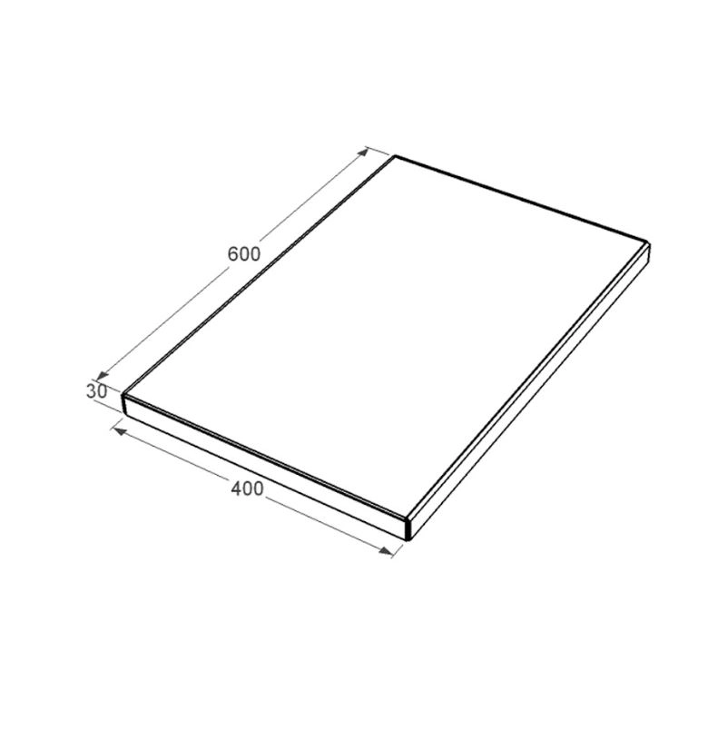 Розміри Гранітна плитка Лезниківського кар'єру 400x600x30 із породи каменю граніт ptk-lez-npf-nt-60-40-03