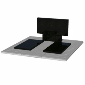 У комплексі Протиусадкова плита під пам'ятник 1950x1800x50 без отвору для квітника подвійна серія Квадрат pbd-Kvadrat-195-180-05