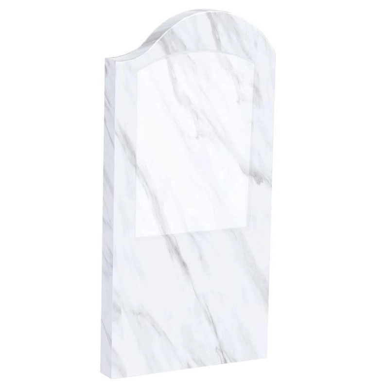 Основне Стела на пам'ятник фігурна 1200x600x80 вертикальна з полірованими фасками із мармуру Волокас права st-vol-pf-120-60-08-011-r