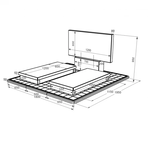 Розміри Гранітний пам'ятник елітний подвійний із чорного граніту Коростишів без різьблених робіт к19-kor-npf-60-120-08-001-pbd3