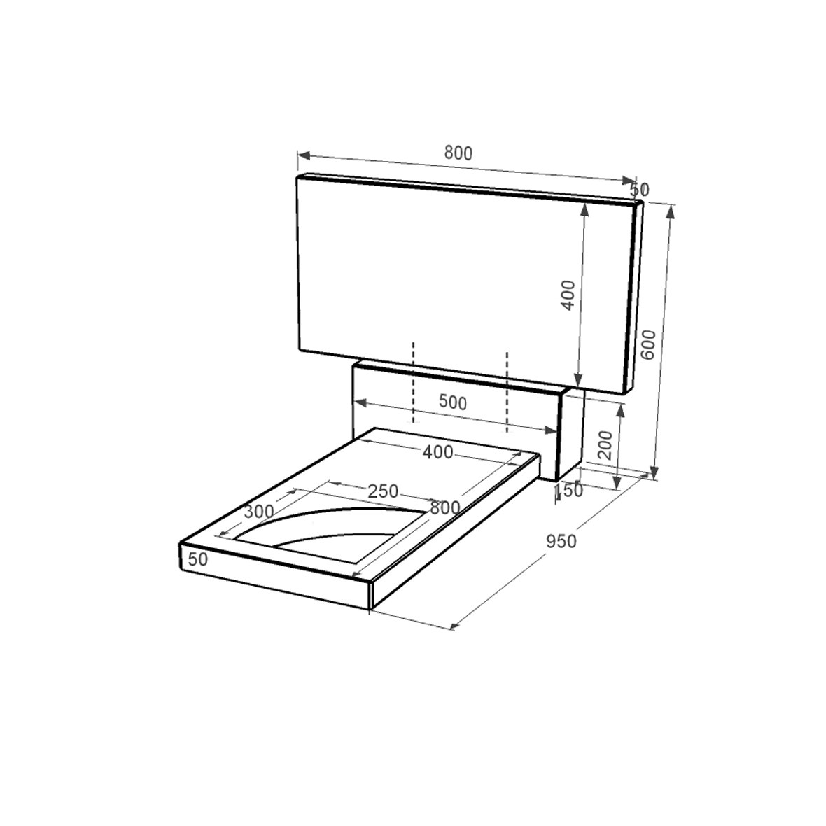 Размеры Гранитный надгробный камень с декорированием белой галькой одинарный из черного гранита Коростышев с вырезанным уголком к9-kor-npf-40-80-05-001