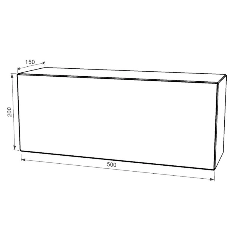 Розміри Постамент під пам'ятник на могилу виробництво Україна 500x200x150 з полірованими фасками з мармуру Дайна tb-dan-pf-50-20-15