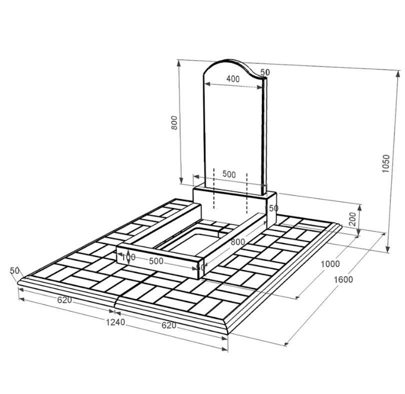 Размеры Гранитный памятник женский одинарный из черного гранита Коростышев с волной резной к2-kor-npf-80-40-05-011-l-pbd1