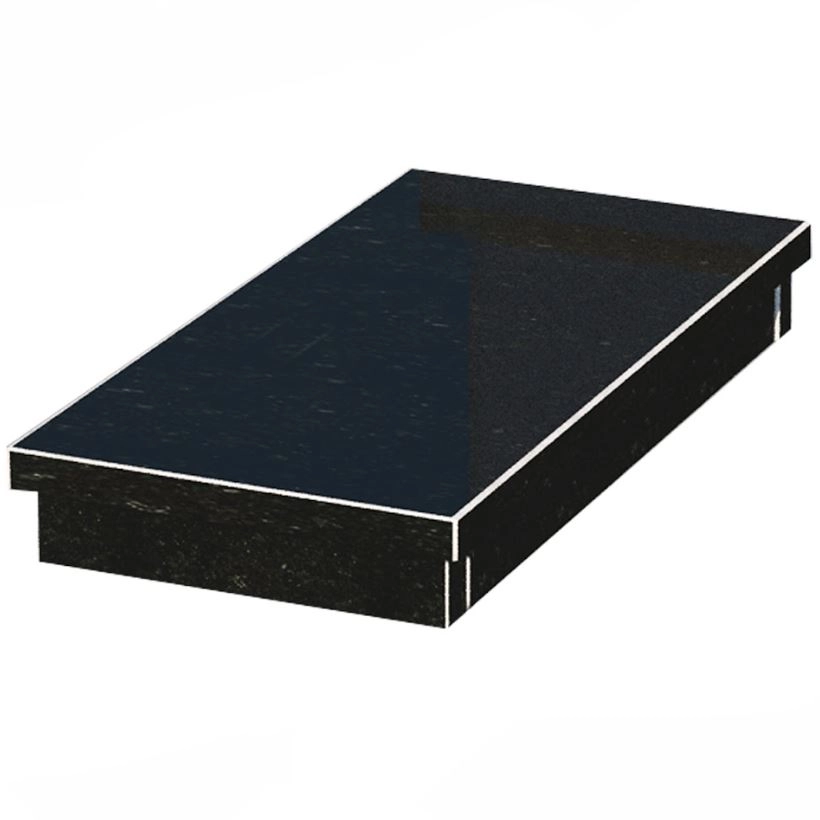 Основне Гробниця на могилу довжиною 1200 мм 1200x600x150 з граніту із неполірованими фасками Коростишівського кар'єру серія Базіс gr-kor-npf-1200-600-Bazys-4-np