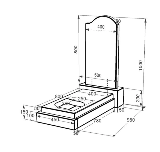 Розміри Гранітний надгробок мамі одинарний із чорного граніту Коростишів з хвилею та листком різьблений к13-kor-npf-80-40-05-011-r