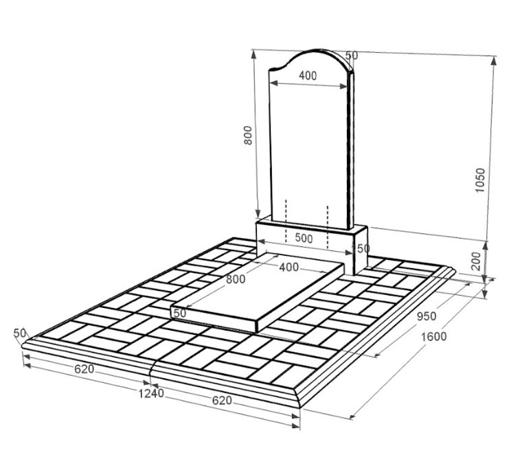 Размеры Гранитный памятник высотой 100 см одинарный из черного гранита Коростышев с волной резной к7-kor-pf-80-40-05-011-r-pbd1