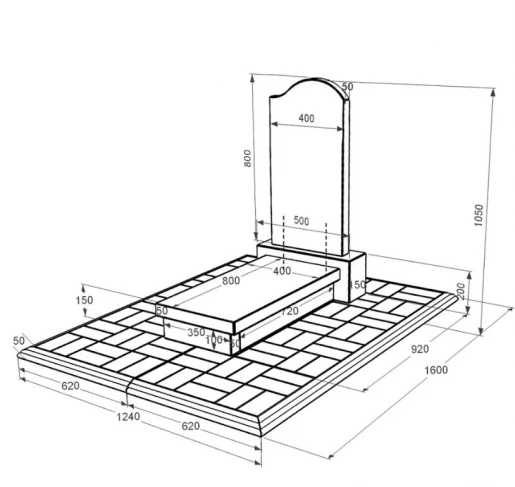 Розміри Гранітний пам'ятник батькові одинарний із чорного граніту Коростишів з хвилею різьблений к10-kor-pf-80-40-05-011-r-pbd1