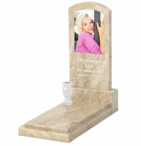 Мармуровий пам'ятник доньці одинарний з мармуру Дайна к12-dan-pf-120-60-08-009