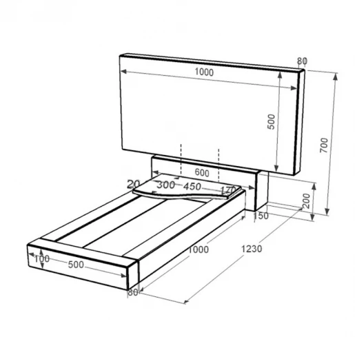 Размеры Гранитный памятник среднего размера одинарный из черного гранита Коростышев с волной резной к4-kor-pf-50-100-08-001