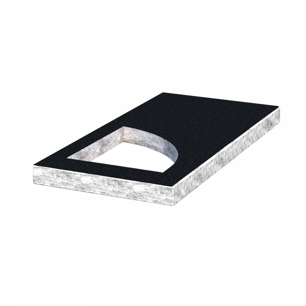 Основне Надгробна плита із неполірованими фасками 800x400x50 з граніту плита Куточок з неполірованими торцями Букинського кар'єру ліві pl-buk-npf-npt-80-40-05-KUT-l