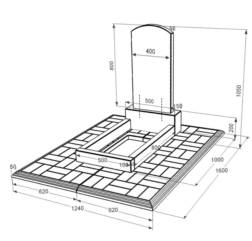 Розміри Гранітний пам'ятник мамі одинарний із чорного граніту Коростишів з дугою різьблений к2-kor-pf-80-40-05-009-pbd1