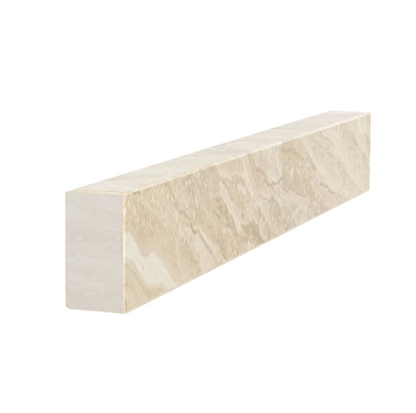 Основне Брус для квітника та гробниці бежевого кольору 800x100x50 бічний з полірованими фасками з мармуру Дайна br-dan-pf-80-10-05