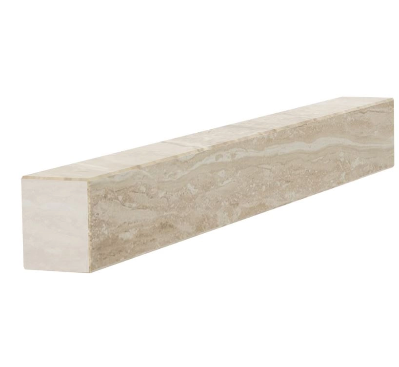 Основне Брус для квітника та гробниці бежевий 970x100x80 бічний з полірованими фасками з мармуру Дайна br-dan-pf-97-10-08