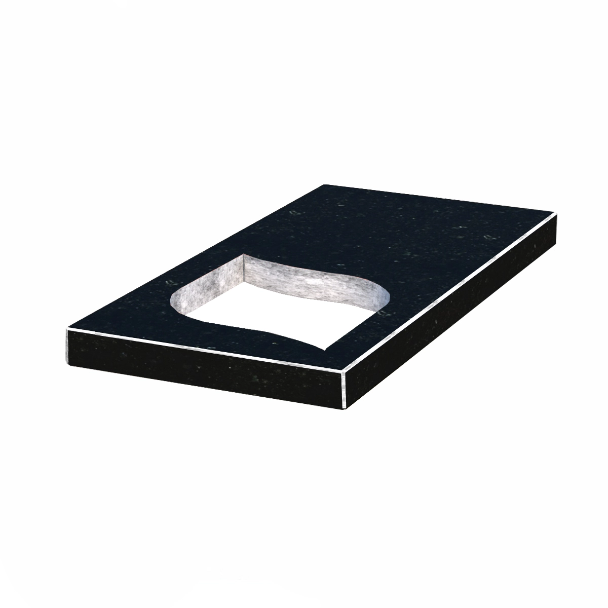 Основне Надгробна плита з полірованими торцями 800x400x50 з граніту серія Лист із неполірованими фасками Коростишівського кар'єру ліві pl-kor-npf-pt-80-40-05-LISTOK-l