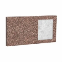 Стела памятника коричневая 400x800x50 из гранита горизонтальная с неполированными фасками из Токовского гранита левая stn-tok-npf-40-80-05-001-R