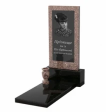 Памятник из гранита без резных работ одинарный из гранита Токовский Коростышевский к7-tor-kor-pf-80-40-05-001