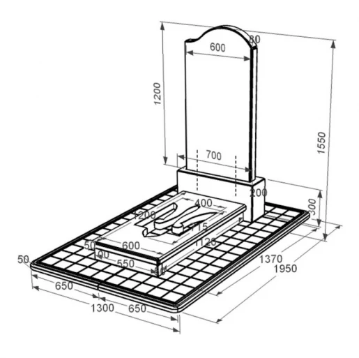 Размеры Гранитный памятник с Трезубом резным одинарный из черного гранита Коростышев к8-kor-pf-120-60-08-011-r-pbd3