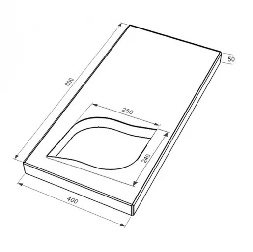 Размеры Надгробная плита цветная 800x400x50 из мрамора Дайна с полированными фасками серия Лист правая pl-dan-pf-pt-80-40-05-LISTOK-r