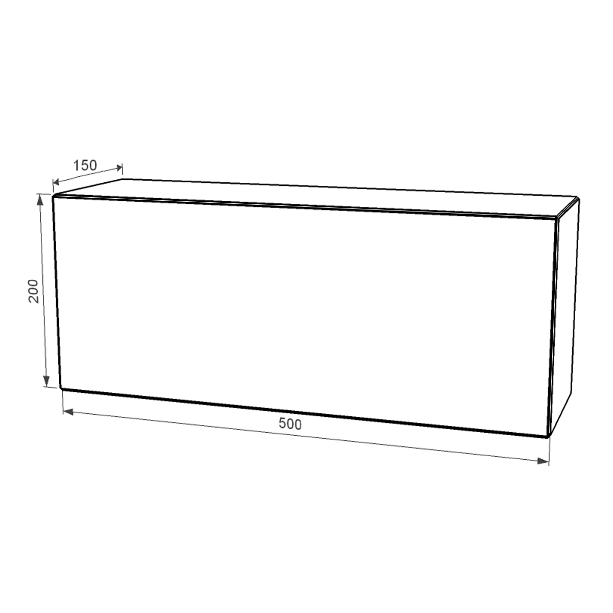 Розміри Постамент під пам'ятник на могилу 50 см шириною  з полірованими фасками Букинського кар'єру tb-buk-pf-50-20-15