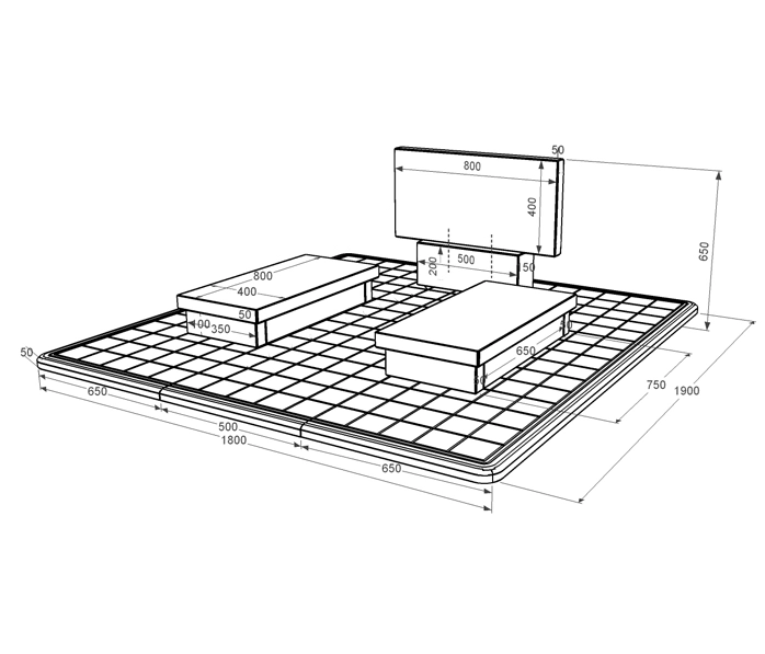 Розміри Пам'ятник із граніту сімейний подвійний із чорного граніту Коростишів без різьблених робіт к19-kor-npf-40-80-05-001-pbd3