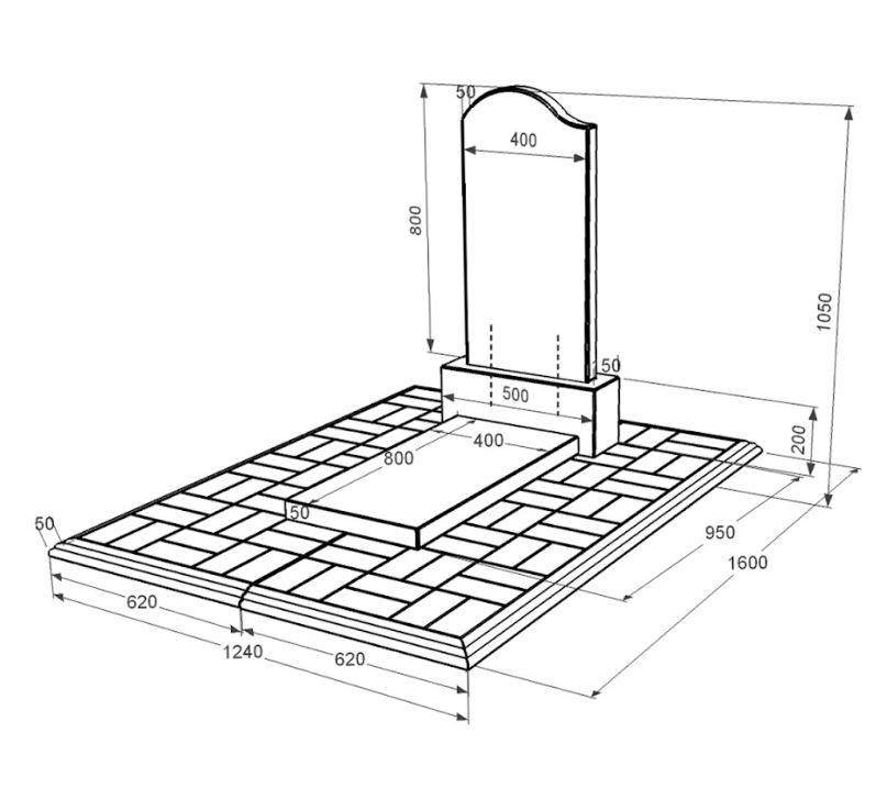 Розміри Гранітний пам'ятник для дівчини одинарний із чорного граніту Коростишів з хвилею різьблений к7-kor-npf-80-40-05-011-l-pbd1