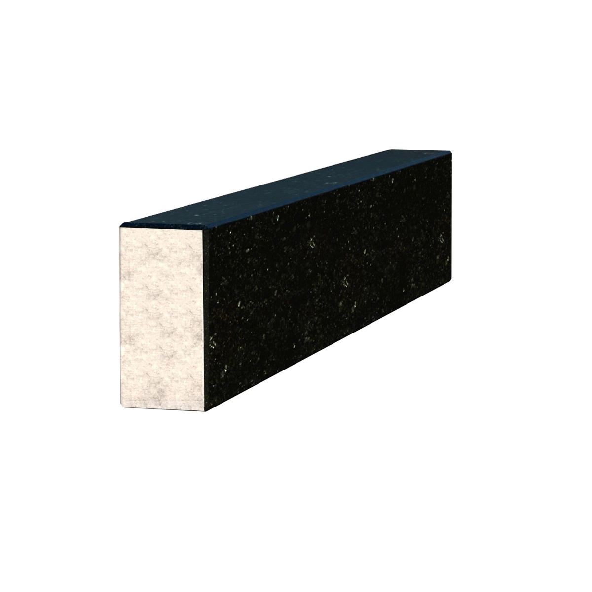 Основне Брус для квітника та гробниці довжиною 65 см 650x100x50 з граніту бічний з полірованими фасками Коростишівського кар'єру br-kor-pf-65-10-05