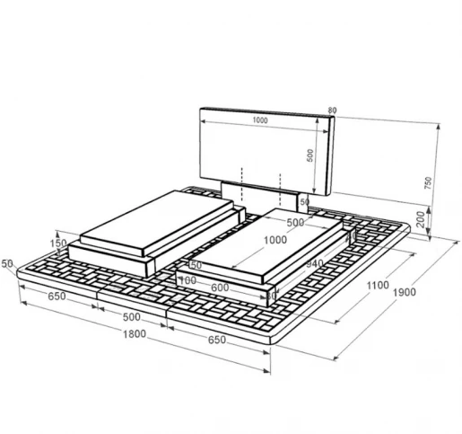 Размеры Памятник из гранита стела 50х100 см двойной из черного гранита Коростышев без резных работ к21-kor-pf-50-100-08-001-pbd2