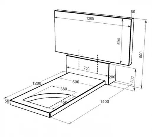 Размеры Памятник из гранита с вырезанным уголком одинарный из черного гранита Коростышев к9-kor-pf-60-120-08-001