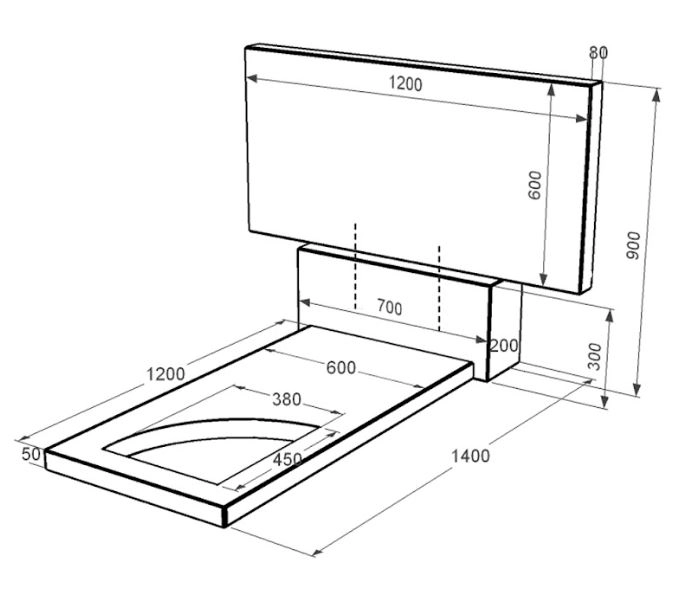 Размеры Памятник из гранита с вырезанным уголком одинарный из черного гранита Коростышев к9-kor-pf-60-120-08-001