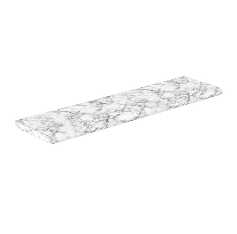 Основне Підвіконня мармурове із закругленим ребром 1500x400x40 мармур Кристаліна видобуток каменю Болгарія pdvor-kri-pf-150-40-04