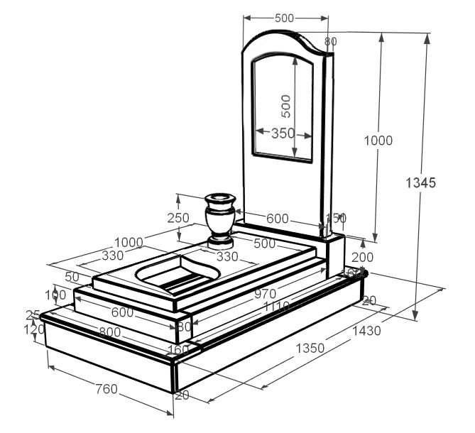 Розміри Надгробок з мармуру з листом різьблена робота одинарний з білого мармуру Волокас к13-vol-pf-100-50-08-011-l-ck