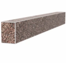 Брус для цветника и гробницы коричневый 940x100x80 из гранита боковой с неполированными фасками из Токовского гранита br-tok-npf-94-10-08