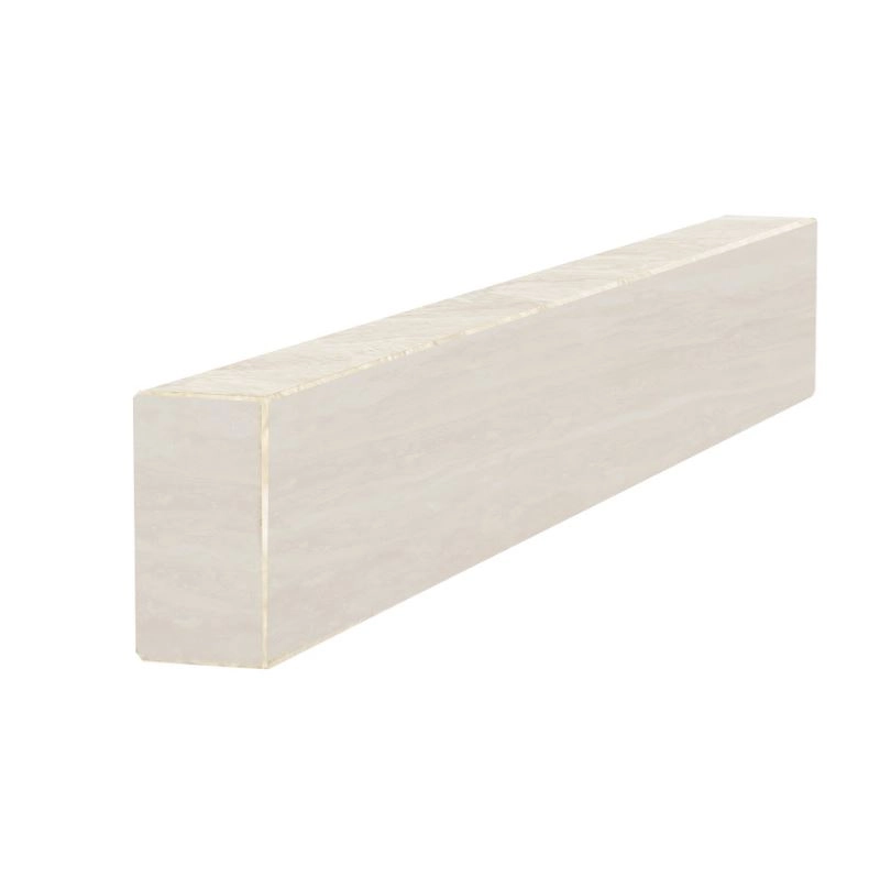 З інших боків Брус для квітника та гробниці бежевого кольору 800x100x50 бічний з полірованими фасками з мармуру Дайна br-dan-pf-80-10-05