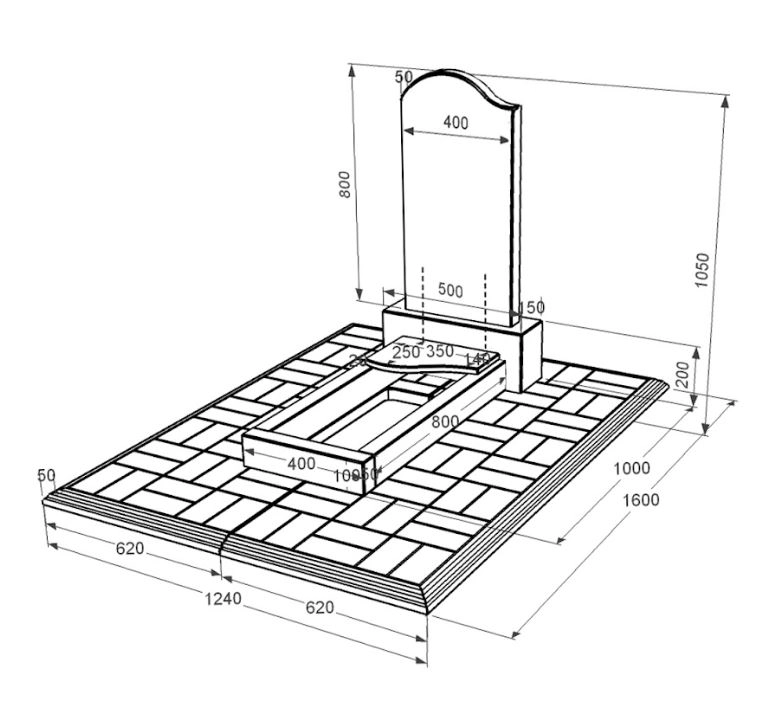 Розміри Гранітний пам'ятник фігурної форми одинарний із чорного граніту Коростишів з хвилею різьблений к4-kor-npf-80-40-05-011-l-pbd1