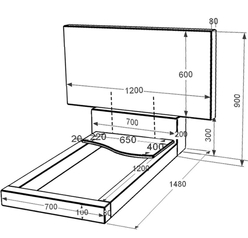 Размеры Надгробие из гранита стела 60х120 см одинарный из черного гранита Коростышев с волной резной к5-kor-npf-60-120-08-001