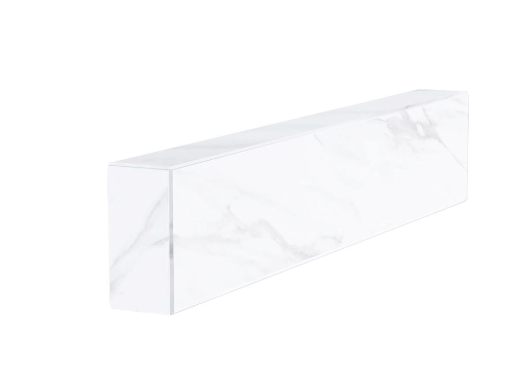 С других сторон Брус для цветника и гробницы 550x100x50 из мрамора лицевой (тыльный) с полированными фасками из мрамора Волокас br-vol-pf-55-10-05