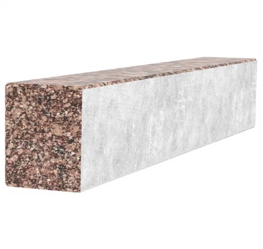 С других сторон Брус для цветника и гробницы 600x100x80 из гранита лицевой (тыльный) с полированными фасками из Токовского гранита br-tok-pf-60-10-08