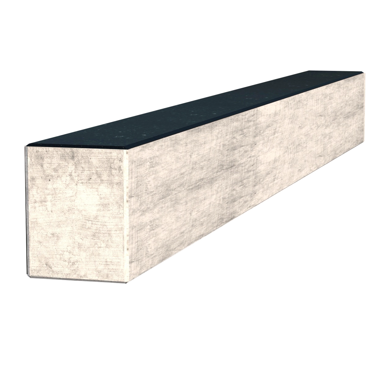 З інших боків Брус для квітника на могилу довгий 1140x100x80 з граніту бічний з полірованими фасками Коростишівського кар'єру br-kor-pf-114-10-08